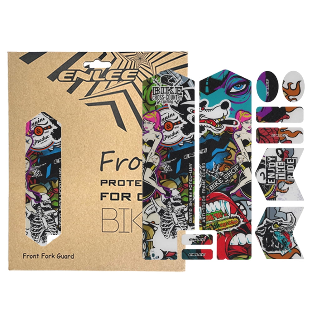 3D Bicycle Protective Stickers MTB Road Bike Frame Sticker Fork Graffiti