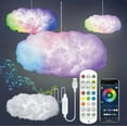 thumbnail image 1 of 3D Big Cloud Light Kit, Music Sync RGB Multicolor Changing Strip Lights DIY Decorations Cloud Light Lamp For Gaming Room Home Bedroom Party Decor -1Pack, 1 of 8