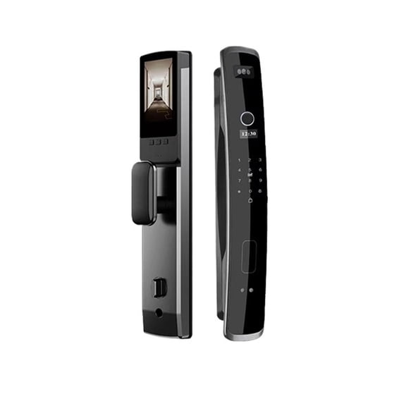 3D Biometric Security Face Camera Smart Door Lock Digital Password Electronic Key IC Card APP Unlock Fingerprint Locks ,Easy to Install