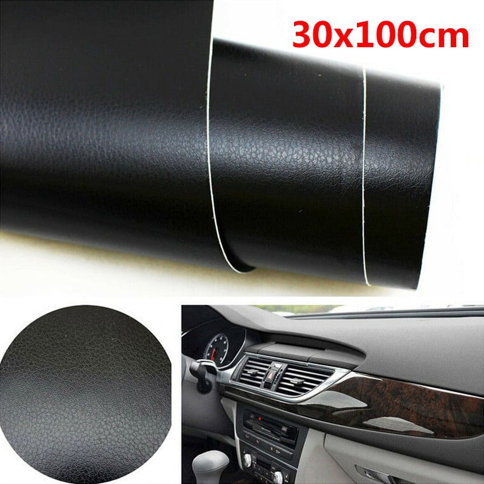 Useful Black Matte Leather Grain Texture Vinyl Sticker Tape for Car Home  Wrap AB