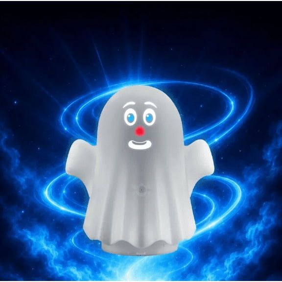 3D Blink The Talking Animated Ghost, Funny Interactive Video Ghost Ornament, Spooky Holiday Toy For Home Halloween Scene Layout