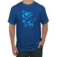 thumbnail image 1 of 3D Blue Skulls Trendy | Mens Fashion Graphic T-Shirt, Royal, Small, 1 of 4