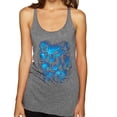thumbnail image 1 of 3D Blue Skulls Trendy | Womens Fashion Premium Tri-Blend Racerback Tank Top, Premium Heather, Large, 1 of 4