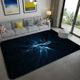 3D Blue Star Sky Space Carpet NonSlip Hallway Doormat Living Room