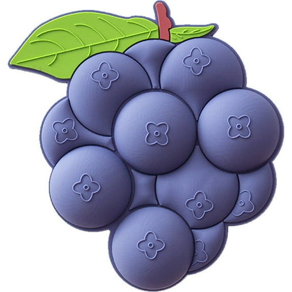 3D Blueberry Fridge Magnets 5-Pack, Realistic Fruit Magnetic Decor for Refrigerator & Whiteboard