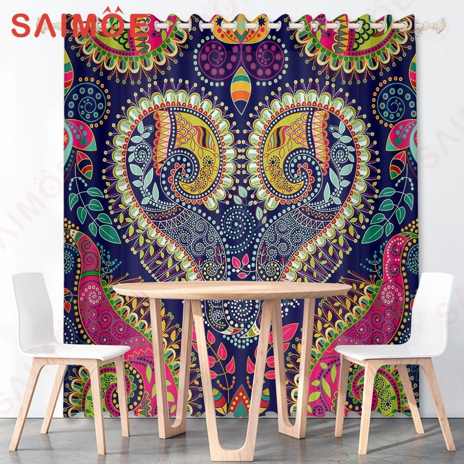 3D Bohemian Geometric Art Small Pocket Short Curtains Half Drapes 3D Bohemian Geometric Art Small Pocket Short Curtains Half Drapes