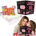 thumbnail image 1 of 3D Box Pop Up Birthday Card with Age Holder, 16 Years Old Greeting Card, Includes Envelope and Small Card, 1 Set, 1 of 5