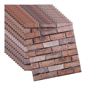 3D Brick Pattern PVC Self Adhesive Wall Stickers Wall Decoration Camel 299x298x2.5mm diy