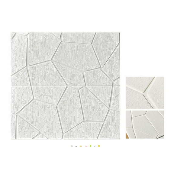 3D Brick Wallpaper, 60*60cm Geometric Patterns Brick Pattern 3D Wall Stickers, Self- Adhesive 3d Wall Decor Panels for Living Room, Bedroom,20pcs