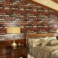 thumbnail image 1 of 3D Bricks Wallpaper Peel and Stick Self Adhesive Wallpaper – Removable Decorative Wall Murals – 3D Faux Textured Stone Brick Wall Home Kitchen Wall Decoration, 1 of 2