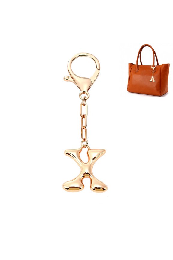 3D Bubble Initial Keychain for Women, A-Z Letter Handbag Bag Charm, Cute Pendant for Purse Backpack