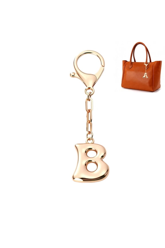 3D Bubble Initial Keychain for Women, A-Z Letter Handbag Bag Charm, Cute Pendant for Purse Backpack