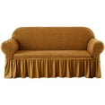 thumbnail image 1 of 3D Bubble Lattice Stretch Sofa Cover Loveseat Cover Anti-Slip Slipcover w/ Skirt, 1 of 16