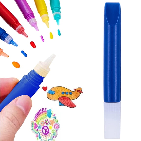 3D Bubble Marker Pens,Heat Activated 3D Bubble Marker Pen Set,4.1x0.5 Inch Assorted Color Plastic Puffy Pen,3D Raised Texture Bubble Markers,Handcraft Drawing Marker for Greeting Card,DIY