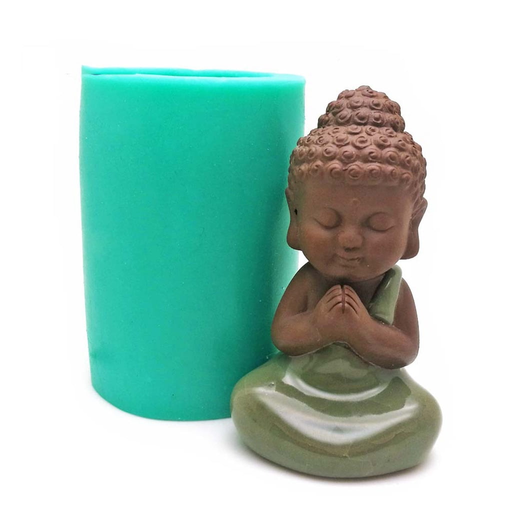 3D Buddha Statue Candle Making Silicone Mold Multifunctional Crystal