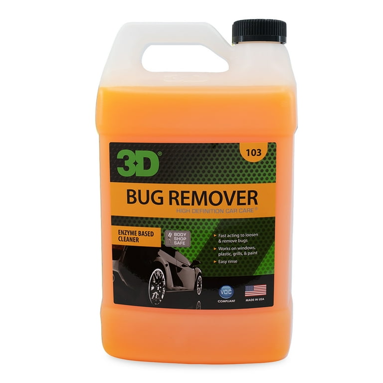 3D Bug Remover - All Purpose Exterior Cleaner & Degreaser to Wipe Away Bugs  on Plastic, Rubber, Metal, Chrome, Aluminum, Windows & Mirrors, Safe on Car  Paint, Wax & Clear Coat 1