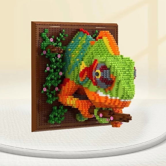 3D Building Blocks Shark Monster Head Mural Wall Block DIY Animal Pendant Wall Decor Wall Hanging Sculpture Home Decor Toy Gift