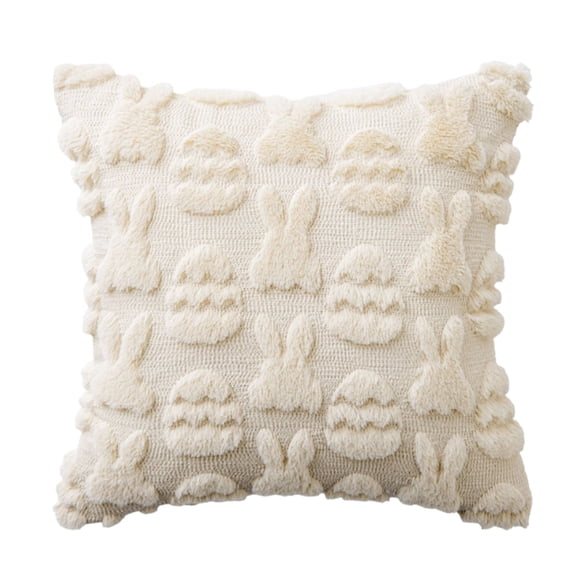 3D Bunny Face Knit Cushion Covers - Ultra-Soft Cozy Decorative Throw Pillow Covers.