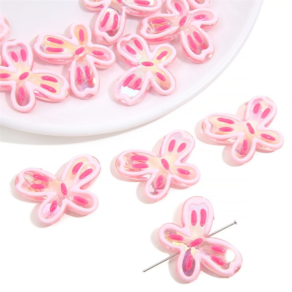 3D Butterfly Beads Acrylic Jewelry Beads For Jewelry Making Earring