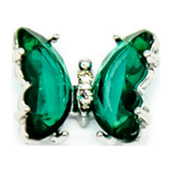 3D Butterfly Nail Charms and Rhinestones Set - Gold Metal Crystal Butterfly Studs for DIY Nail Art Manicure, Perfect for Women and Girls Home Salon Use