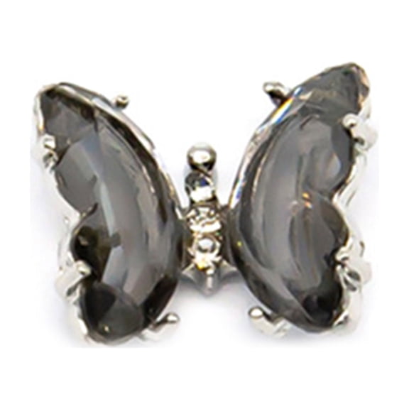 3D Butterfly Nail Charms and Rhinestones Set - Gold Metal Crystal Butterfly Studs for DIY Nail Art Manicure, Perfect for Women and Girls Home Salon Use