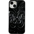 thumbnail image 1 of 3D Butterfly Pattern Pleated Soft Compatible with iPhone Case (Black,iPhone 13 Pro), 1 of 7