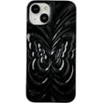 thumbnail image 1 of 3D Butterfly Pattern Pleated Soft Compatible with iPhone Case (Black,iPhone 14 Pro Max), 1 of 7