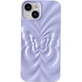 thumbnail image 1 of 3D Butterfly Pattern Pleated Soft Compatible with iPhone Case (Purple,iPhone 13 Pro), 1 of 7