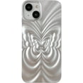 thumbnail image 1 of 3D Butterfly Pattern Pleated Soft Compatible with iPhone Case (Silver,iPhone 13 Pro Max), 1 of 7