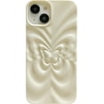 thumbnail image 1 of 3D Butterfly Pattern Pleated Soft Compatible with iPhone Case (White,iPhone 12 Pro), 1 of 7
