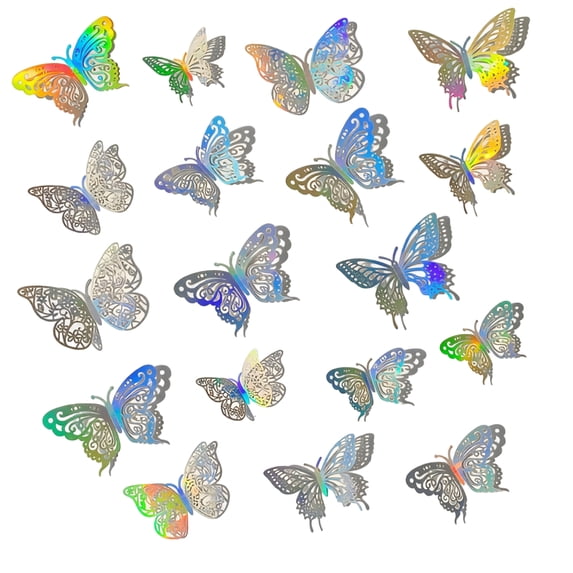 3D Butterfly Wall Decals Double Layer Hollow Out Decorative Stickers for Living Room Bedroom Event Party Decor 72 Pieces 4x2x2 Inch