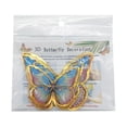 thumbnail image 1 of 3D Butterfly Wall Decor Gold Butterflies Wall Stickers Removable 12-Piece 3D Metallic Butterfly Decor for Birthday Party Wedding Home Nursery Interior Decoration, 1 of 6
