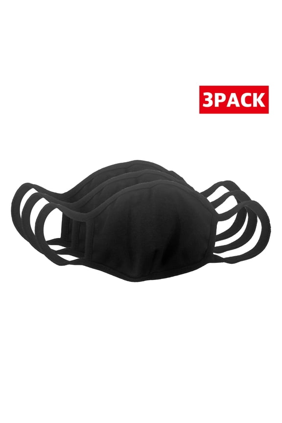 3D COTTON FACE MASK #BLACK 3EA SET / MADE IN KOREA