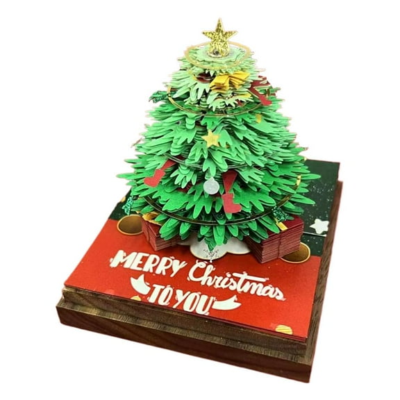 3D Calendar 2025, Time Piece Calendar 2025 Memo Pad Panoramic Christmas Tree 270 Decoration Calendar For Gifts Pages House 2026,Time pad 3d calendar Light Calendar Timepiece Paper off time cal
