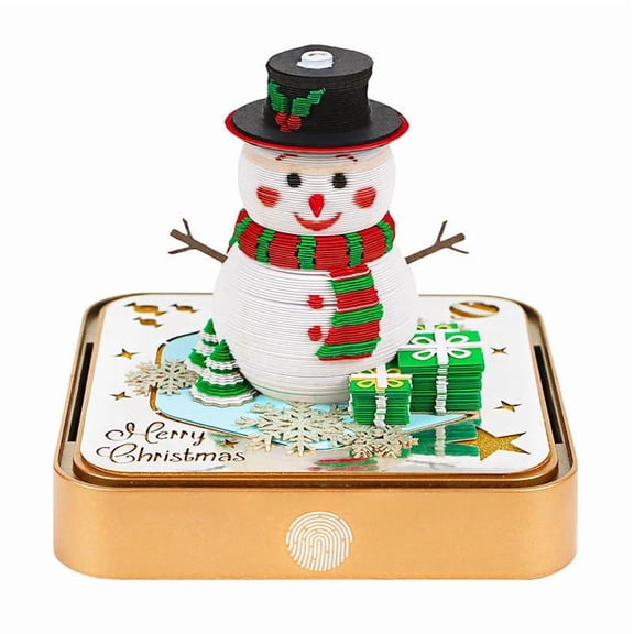 3D Calendar 2026, Christmas Creative Time Piece Desk-Calendar, 3D Memo Pad Calendar, Unique 3D Memo Pad Paper Carving Art Calendar, Art Sculpture for Christmas Housewarming Office Decoration