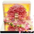 thumbnail image 1 of 3D Calendar 2026 with LED and Switch, Christmas Tree Time Piece Calendar Tear-Away Paper Art Notepad Creative 3D Memo Artsy Pad Calendars for Record Planner Bookmark Gift Decorative Decor (No battery, 1 of 16