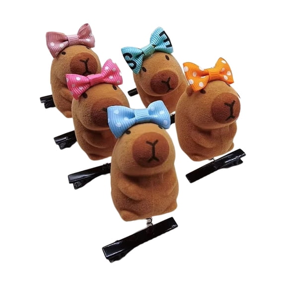 3D Capybara Hairpins – Stylish Animal Hair Clip for All Occasions, Cute Capybara Headwear Hair Decoration(RL 5 PCS)