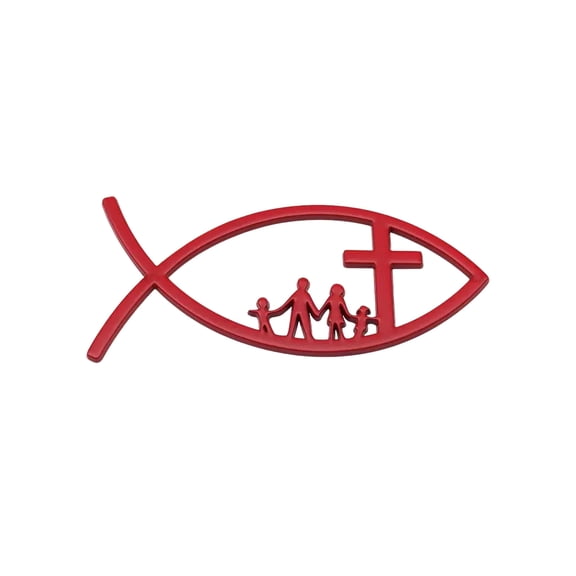 3D Car Fish Decal Sticker Automotive Fish Badge Christian Fish Emblems Sticker for Car Window Bumper