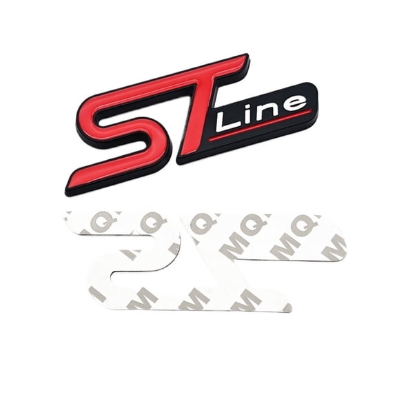 3D Car Front Grill Trunk Metal Logo ST Line Emblem Self-Sticker ST Line