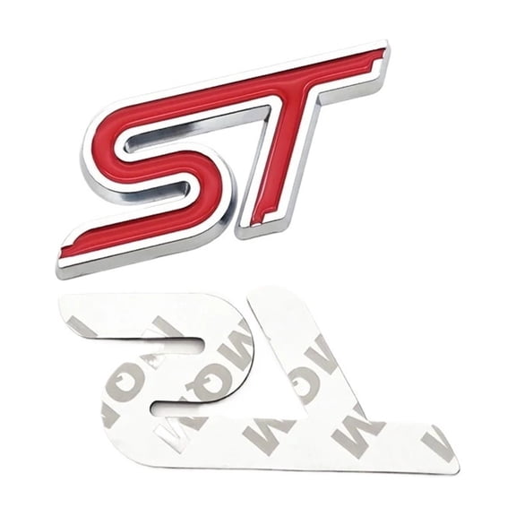 3D Car Front Grill Trunk Metal Logo ST Line Emblem Self-Sticker ST Line