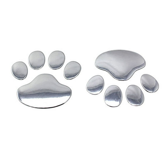 3D Car Silver/Golden ST Window Bumper Body Decal Sticker Animal Cat Dog Paw Foot Printed Decals