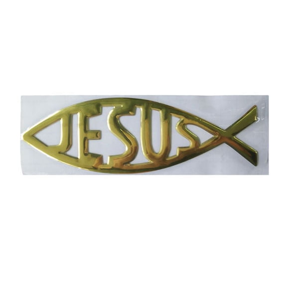 3D Car Styling Window Sticker Hollow Jesus Fish Emblem Badge Decals Automobiles Motorcycle Computer Fuel Cap Accessories