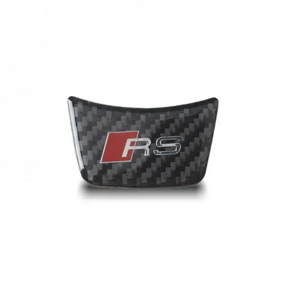 3D Carbon Fiber Black RS Logo S Line Emblem Car Steering Wheel Badge Sticker For Audi A1 A3 A4 A5 A6 A7 S3 S4 S5 S6 Accrssorie.