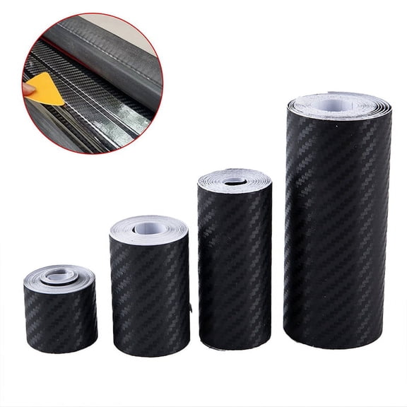 3D Carbon Fiber Car Sticker Paste Protector Door Side Anti Scratch Tape Film