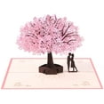 thumbnail image 1 of 3D Card Birthday Card Pop Up 3D Card Greeting Card with Envelope Pink Cherry Blossom Valentine's Day Card for Wedding Anniversary Wedding Gift Birthday Graduation Card Wedding Invitation, 1 of 7