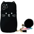 thumbnail image 1 of 3D Cartoon Case Compatible with iPhone Xs Max, Cute Cool Fun Soft Silicone Bumper Case Protective Cover (Cat Black, iPhone Xs Max), 1 of 7