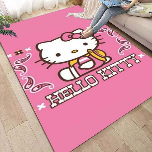 3D Cartoon Cute Hello Kitty Large -area Carpet Sanrio Home Living Room