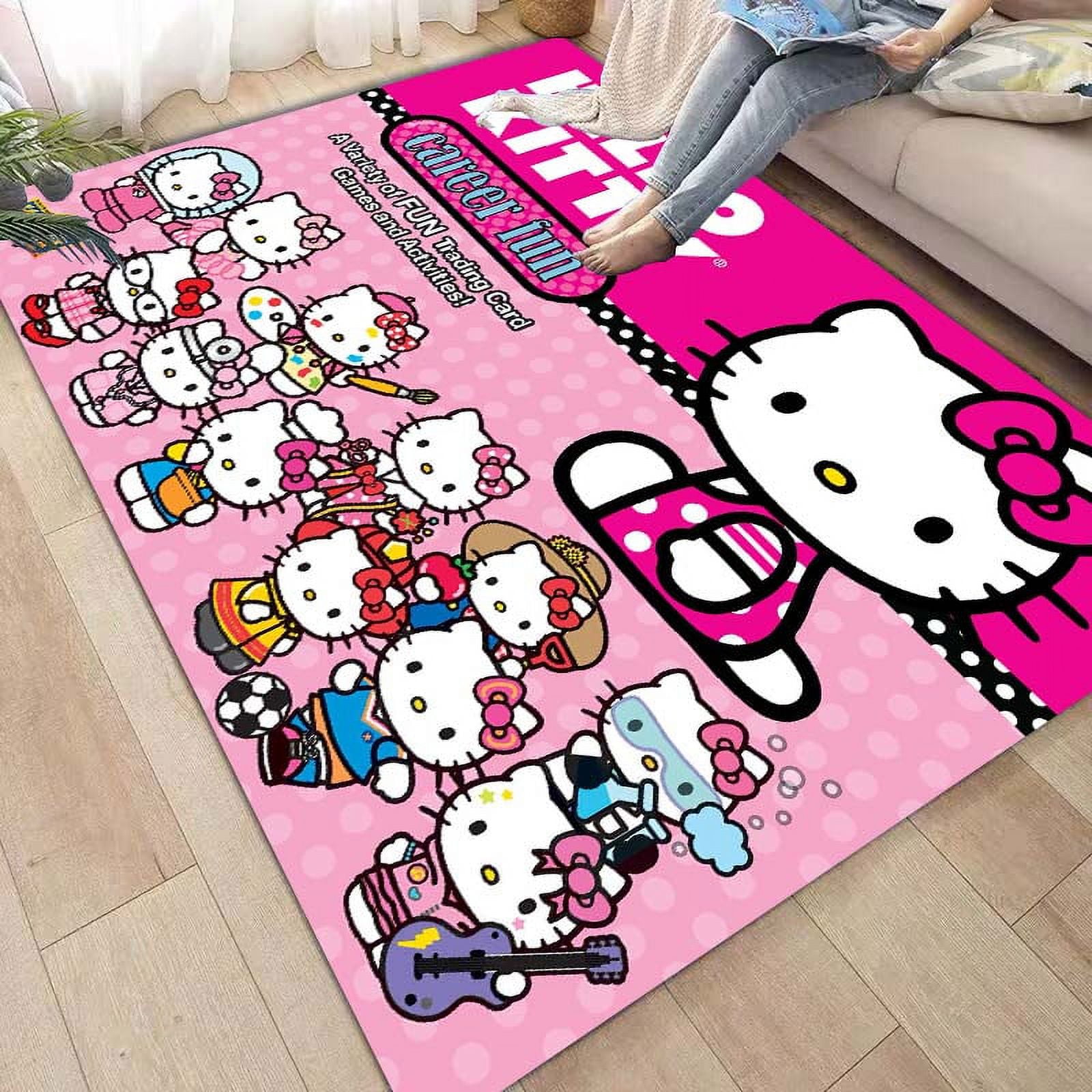 3D Cartoon Cute Hello Kitty Large -area Carpet Sanrio Home Living Room
