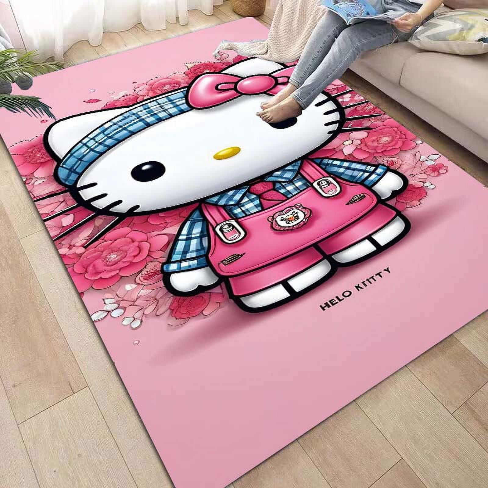 3d Cartoon Cute Hello Kitty Large -area Carpet Sanrio Home Living Room 