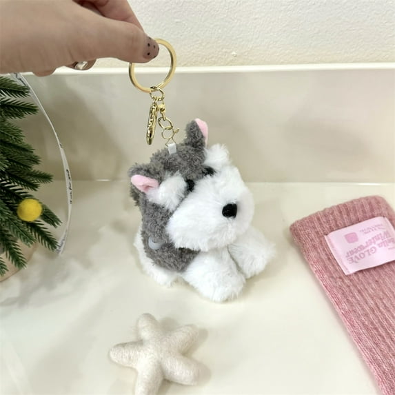 3D Cartoon Cute Plush Schnauzer Dog for Apple Bluetooth Wireless Headphone Case for Airpods1 2 3 Airpods pro 2 Airpods 4 (Dog,For Airpods 4)